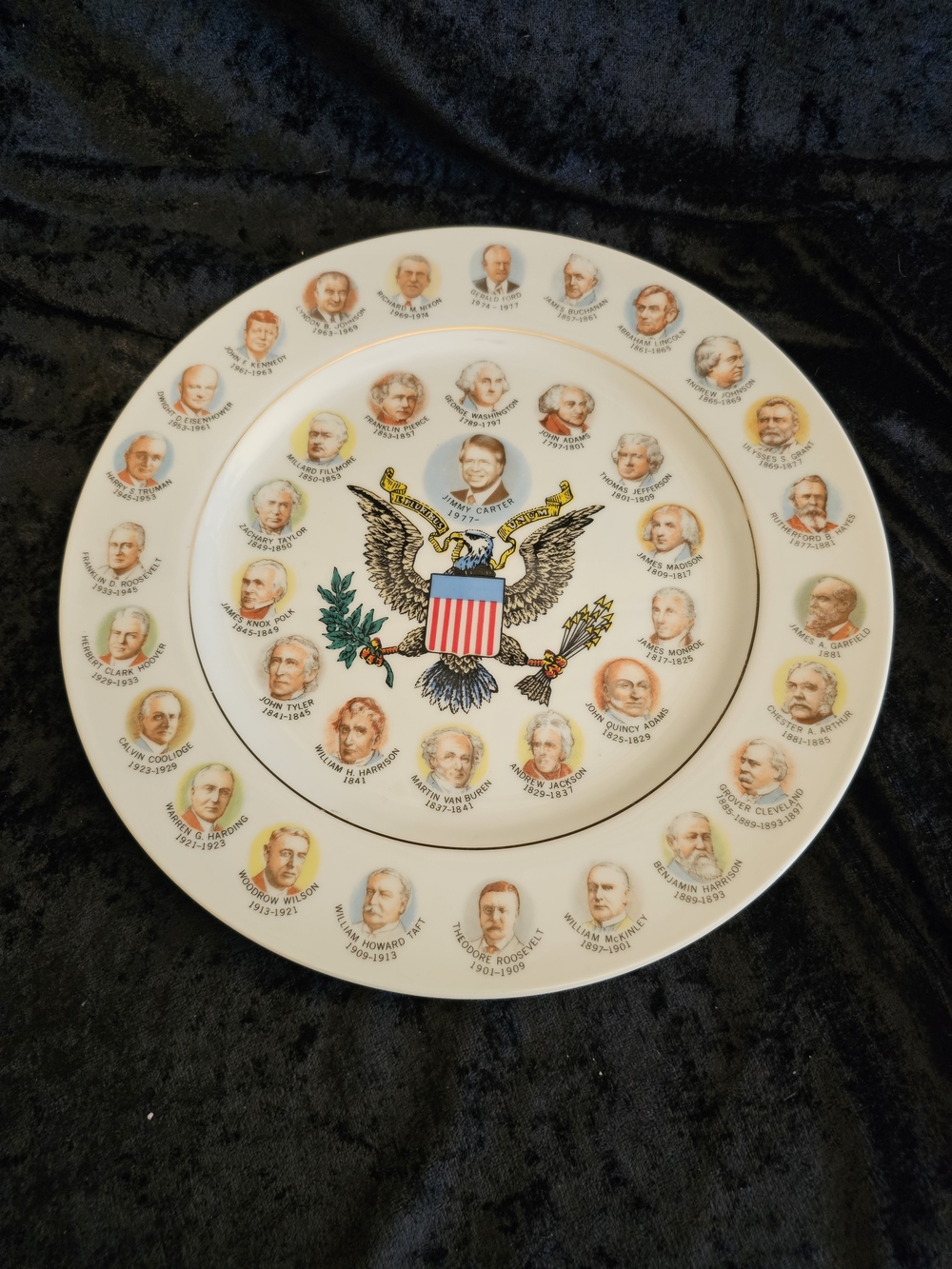 Vintage "Two Hundred Years of Presidents" Collector Plate